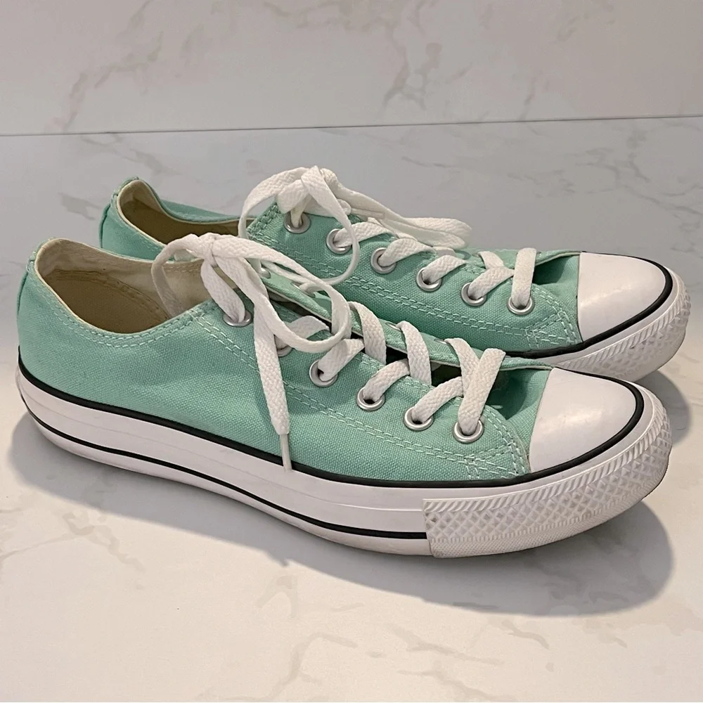 Converse Chuck Taylor All Star Mint Low Top Sneakers - Picture 1 of 12